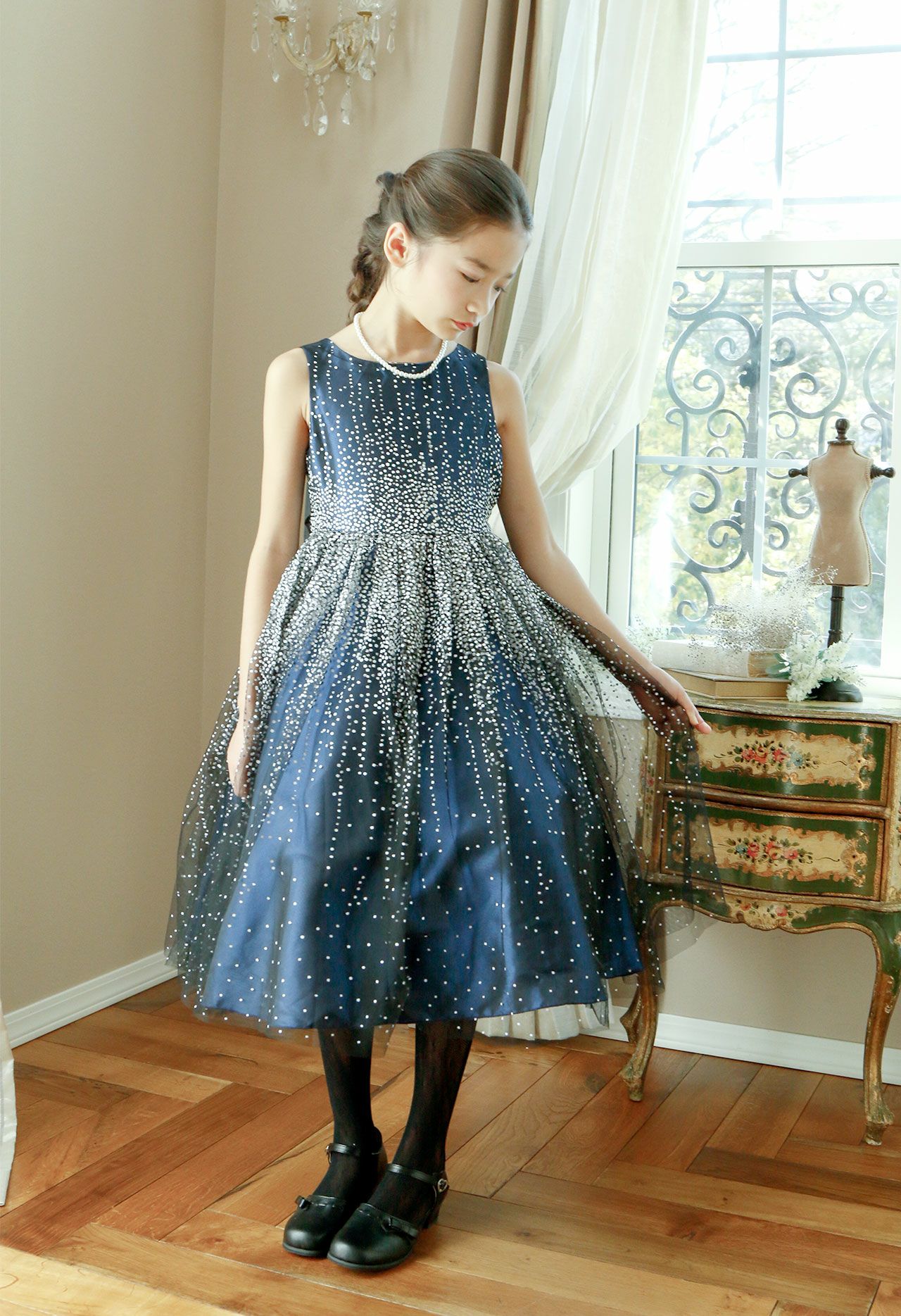 新品　JJ's House チュールドレス 発表会　結婚式に♪ Elody V-Neck Tulle Homecoming Dress | JJ's House