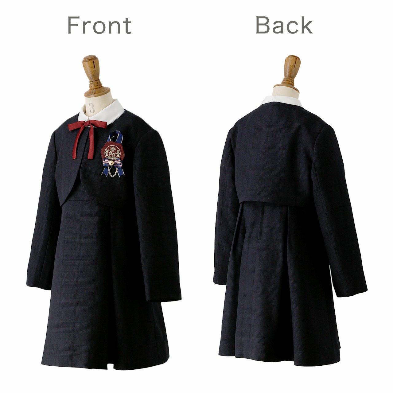 送料無料【超目玉セール】卒業式 入学式 グレンチェックアンサンブル