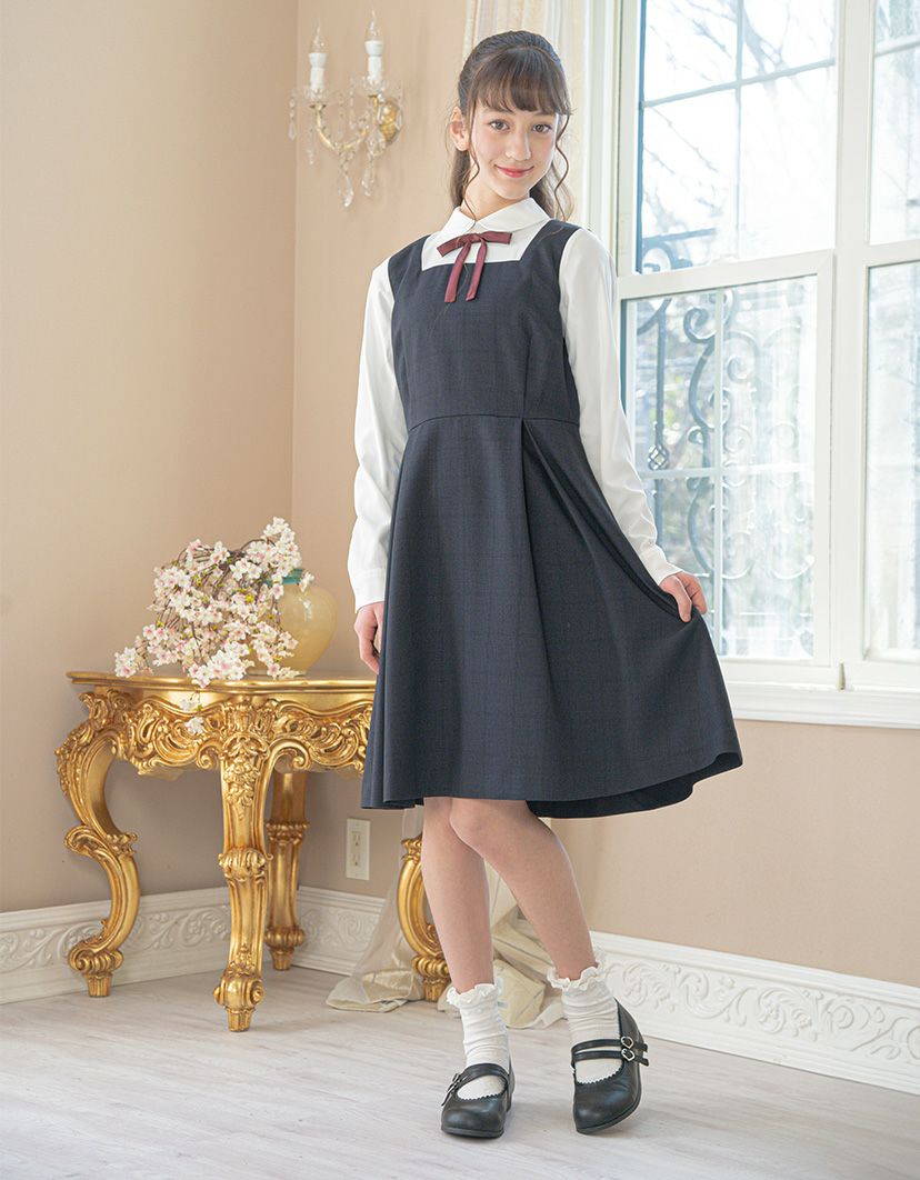 送料無料【超目玉セール】卒業式 入学式 グレンチェックアンサンブル