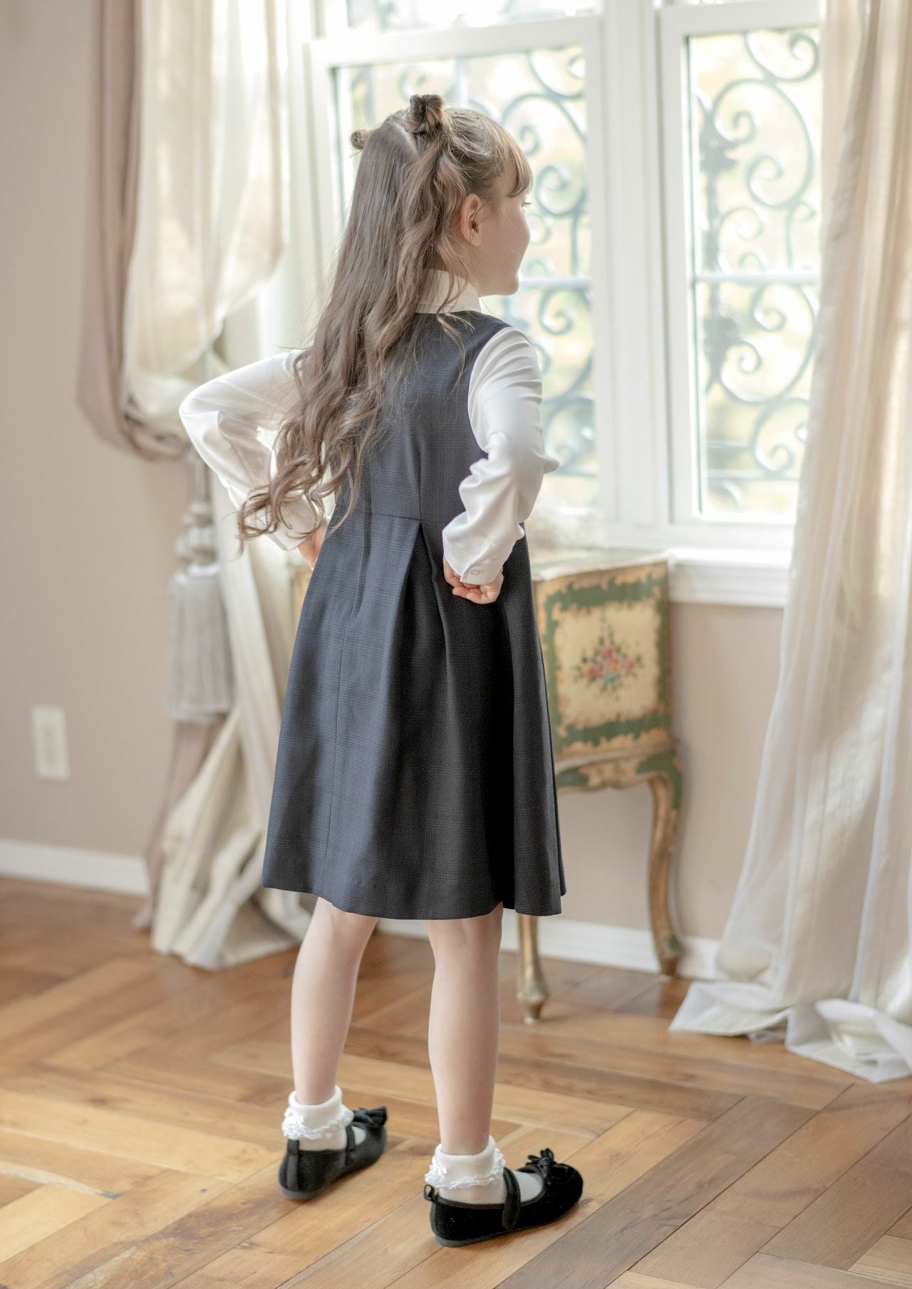 送料無料【超目玉セール】卒業式 入学式 グレンチェックアンサンブル