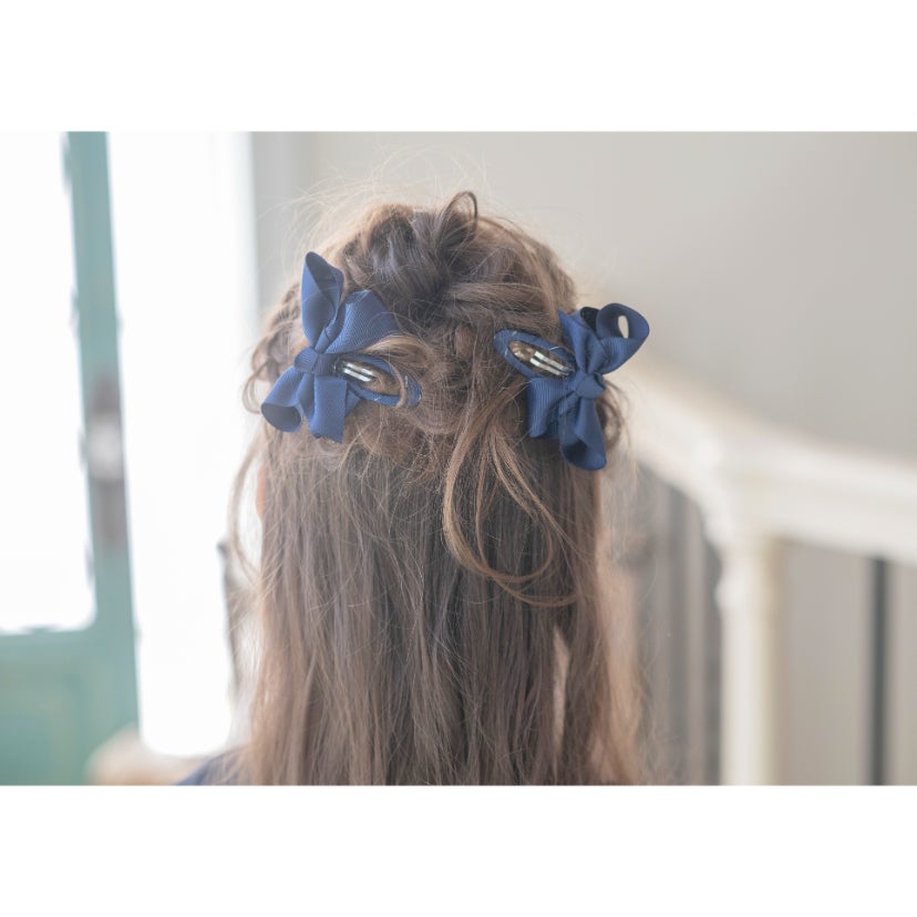 ガーリーヘアピン2点セットリボンレース女の子髪飾りハンドメイドヘアアクセサリー
