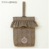 イニシャル刺繍入りフリルシューズバッグスクールシューズケース上履き入れ
