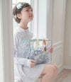 プールバッグ女の子お花プリントプールバッグお花ヘアクリップ付きビニールバッグおしゃれビーチバッグキャサリンコテージ超超目玉TAK!