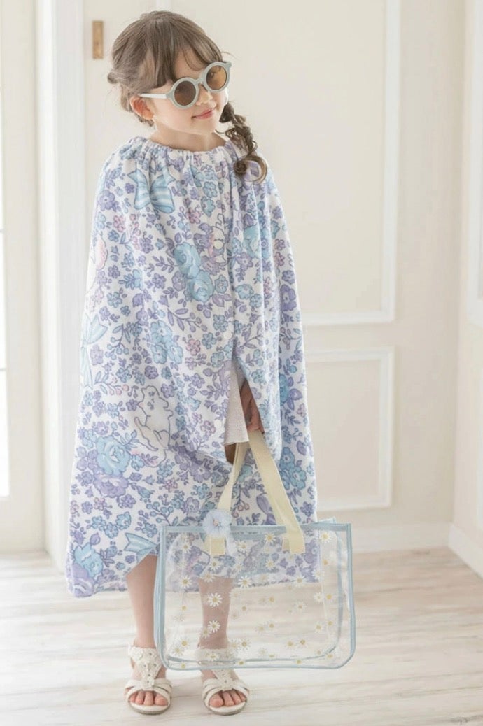 プールバッグ女の子お花プリントプールバッグお花ヘアクリップ付きビニールバッグおしゃれビーチバッグキャサリンコテージ超超目玉TAK!