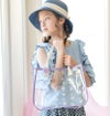 プールバッグ女の子お花プリントプールバッグお花ヘアクリップ付きビニールバッグおしゃれビーチバッグキャサリンコテージ超超目玉TAK!