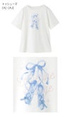 キッズTシャツデコレーションプリント半袖Tシャツ女の子無地白YUP12