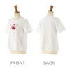 キッズTシャツデコレーションプリント半袖Tシャツ女の子無地白YUP12