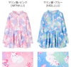 キッズ女の子水着肩フリルフレアワンピース型インナーパンツ付きギンガムチェック水着