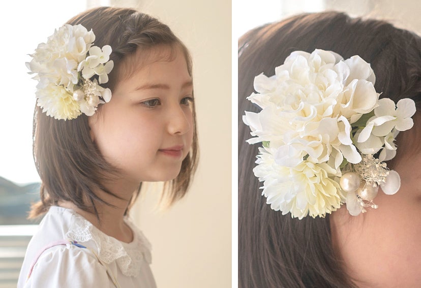 和風髪飾り蝶とお花のヘアクリップアクセサリーヘアアクセサリー和装アクセサリー