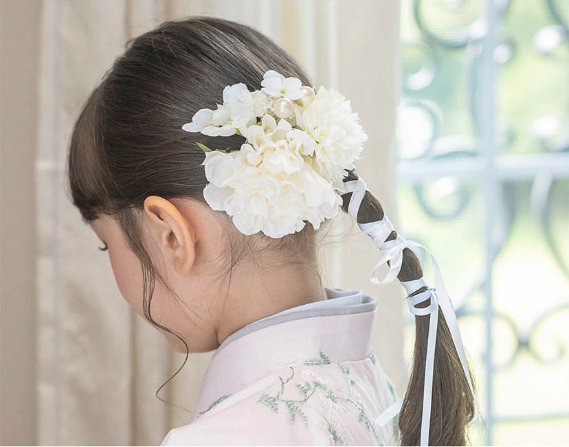 和風髪飾り蝶とお花のヘアクリップアクセサリーヘアアクセサリー和装アクセサリー