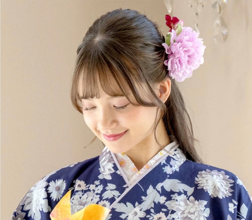 和風髪飾り蝶とお花のヘアクリップアクセサリーヘアアクセサリー和装アクセサリー