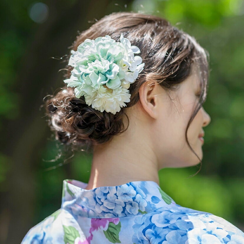 和風髪飾り蝶とお花のヘアクリップアクセサリーヘアアクセサリー和装アクセサリー