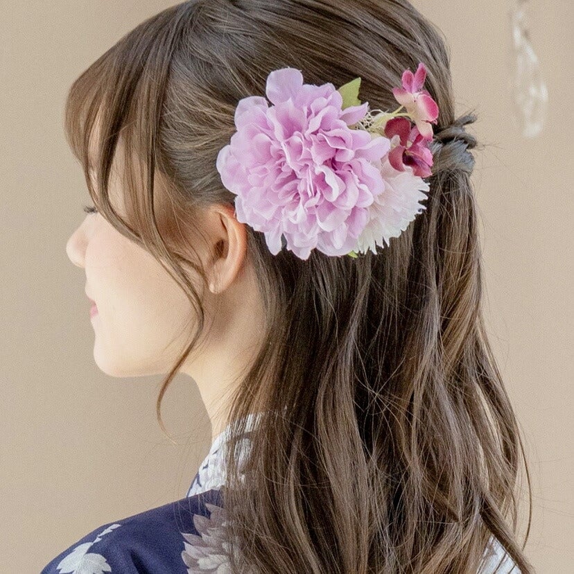 和風髪飾り蝶とお花のヘアクリップアクセサリーヘアアクセサリー和装アクセサリー