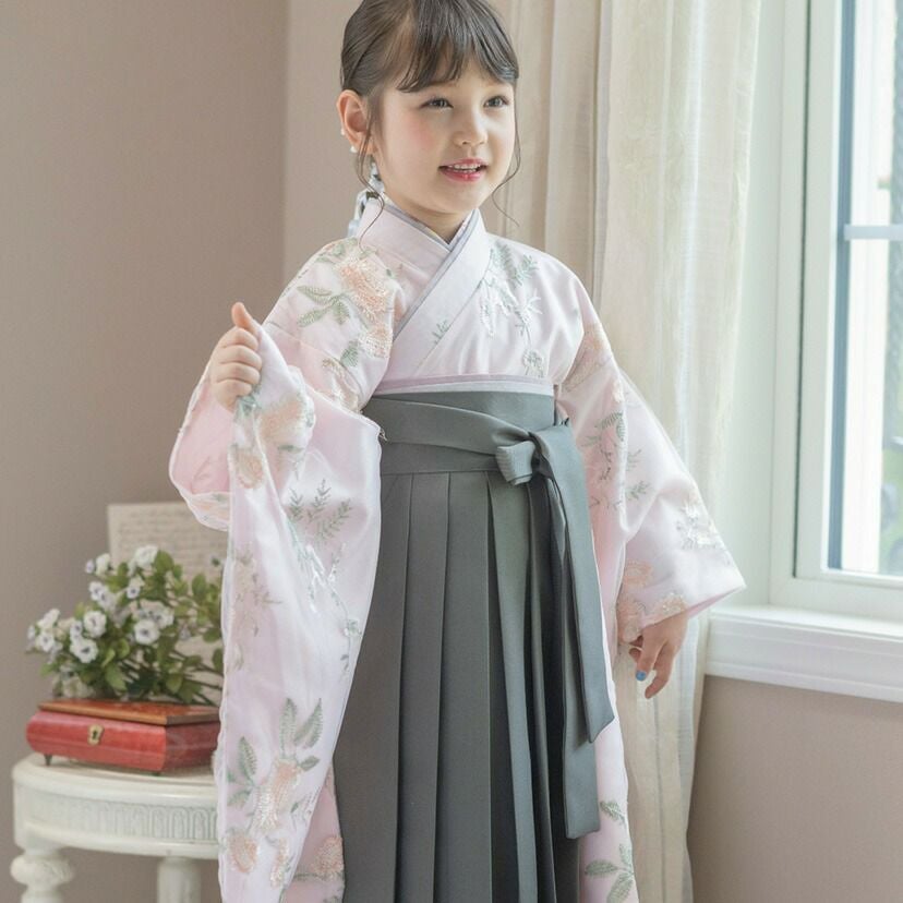 送料無料【超目玉セール】卒業式袴 花柄刺繍チュールレース袴セット