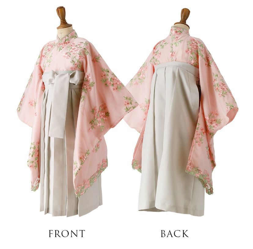 送料無料☆今年度再入荷なし☆ 卒業式 袴 小学生 花刺繍チュールレース