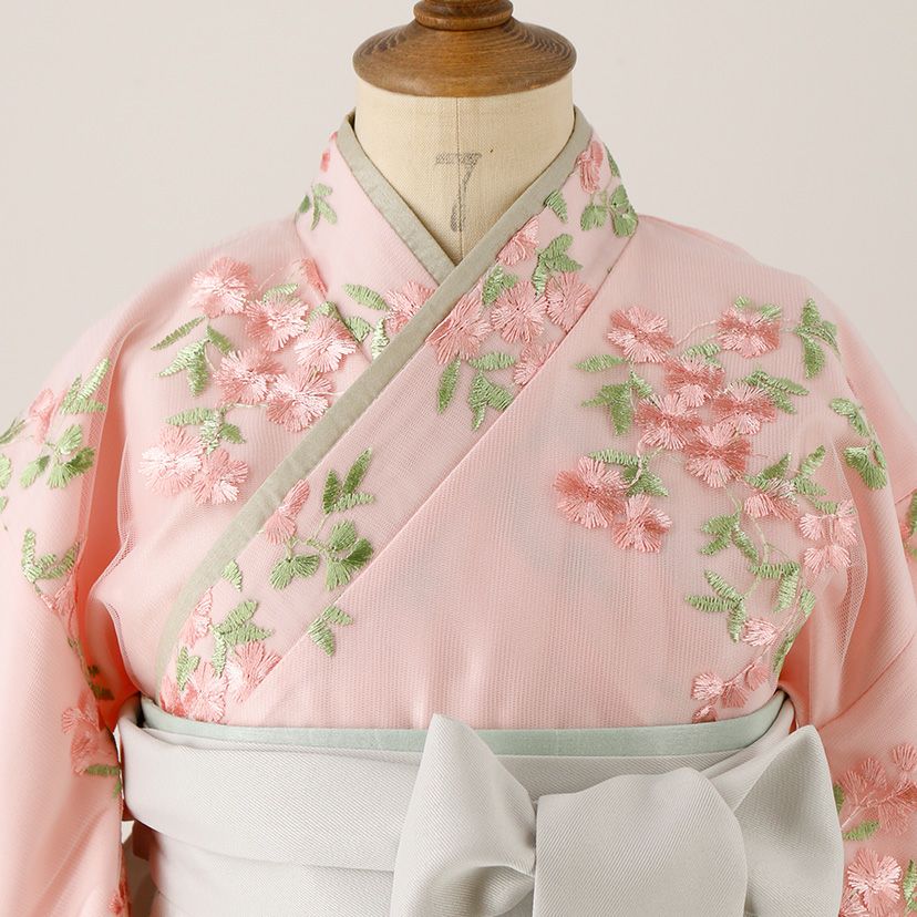 送料無料☆今年度再入荷なし☆ 卒業式 袴 小学生 花刺繍チュールレース