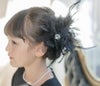 オーガンジーリボンパールクリップ小さめミニクリップヘアアクセサリー2個セット女の子
