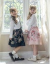 女の子入学式スーツ白ツイードボレロ＆花刺繍チュールレースワンピースセットアップフォーマル女子スーツ