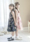 女の子入学式スーツ白ツイードボレロ＆花刺繍チュールレースワンピースセットアップフォーマル女子スーツ