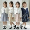入学式女の子スーツ刺繍チュールワンピース＆ポンチボレロアンサンブル女の子服