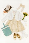 入学式女の子スーツ刺繍チュールワンピース＆ポンチボレロアンサンブル女の子服