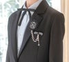 卒業式 女の子 ハンサムブラックロングパンツスーツセット