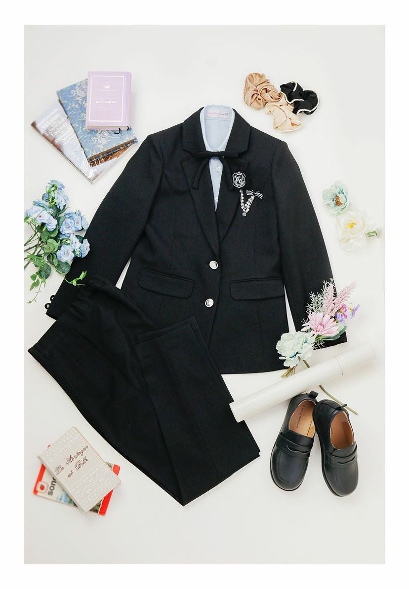 送料無料【卒服最終セール目玉】卒業式 女の子 ハンサムブラックロング