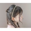 秘密の鍵チャーム付きサテンリボンカチューシャアクセサリーヘアアクセサリー女の子カチューシャTAK