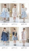 入学式花柄ワンピース＆レース襟ボレロセットアップ女の子スーツ
