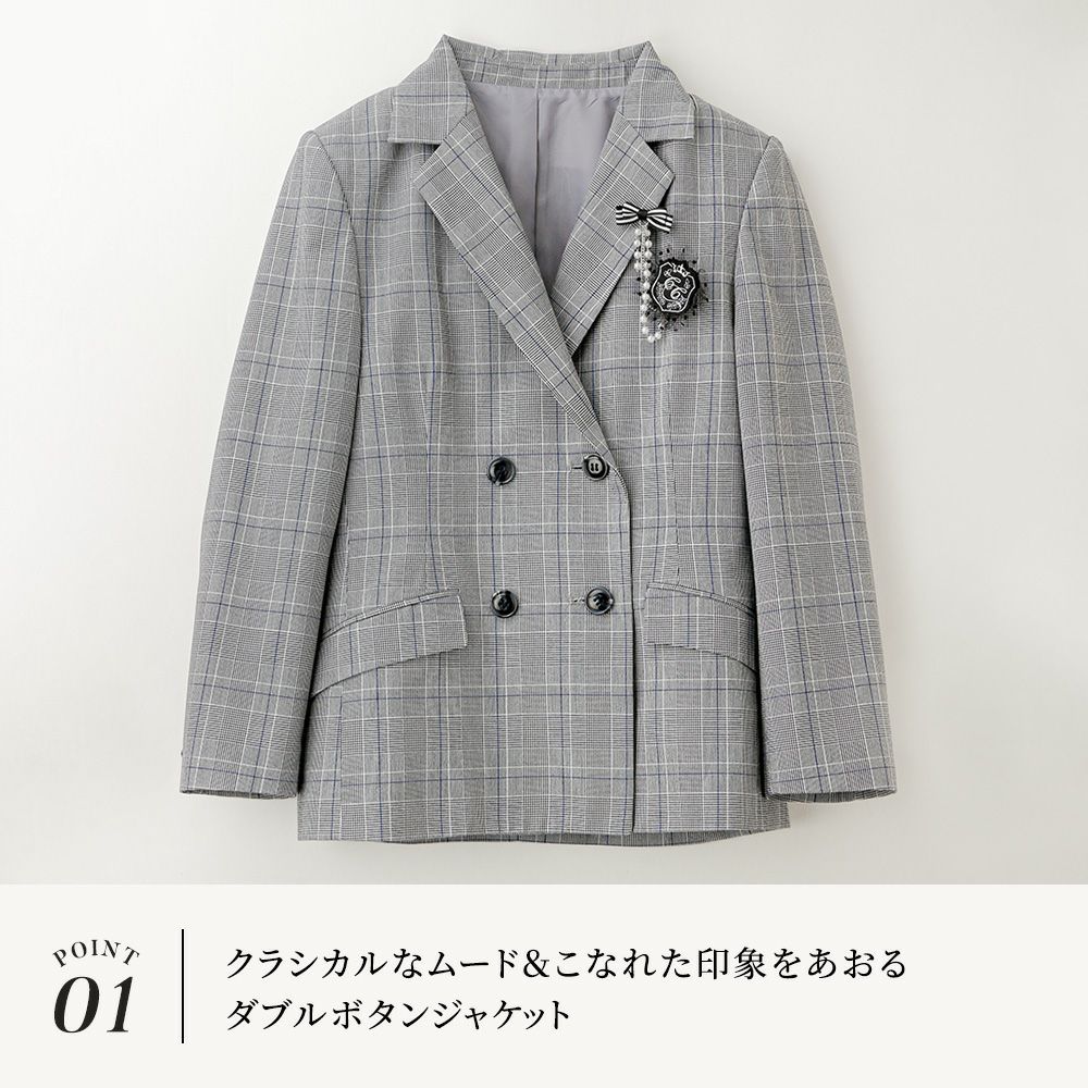 送料無料【超目玉セール】女子スーツ チェックプリーツスカート