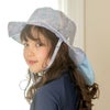 UVハット送料無料 目玉キッズ日よけ付きハットリボンUV対策撥水バケットハットカジュアル海水浴夏帽子花柄ギンガムピンク水色ライラックベージュキャサリンコテージTAK