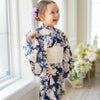 浴衣子供女の子キッズ・ジュニア・ベビーセパレートキャサリンオリジナル和柄がかわいい2ピース浴衣セット（ワンピース・上衣・兵児帯）[90100110120130140150160cm紺黒ピンク椿朝顔猫]夏花火大