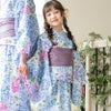 浴衣子供女の子キッズ・ジュニア・ベビーセパレートキャサリンオリジナル和柄がかわいい2ピース浴衣セット（ワンピース・上衣・兵児帯）[90100110120130140150160cm紺黒ピンク椿朝顔猫]夏花火大
