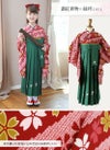 袴セット卒業式卒園式着付け簡単刺繍入り袴和装セットジュニア女の子[着物上衣/袴/袴下帯/帯枕]赤白黒緑卒服小学生子供[110120130140150160cm]キッズ和服小学校通販購入