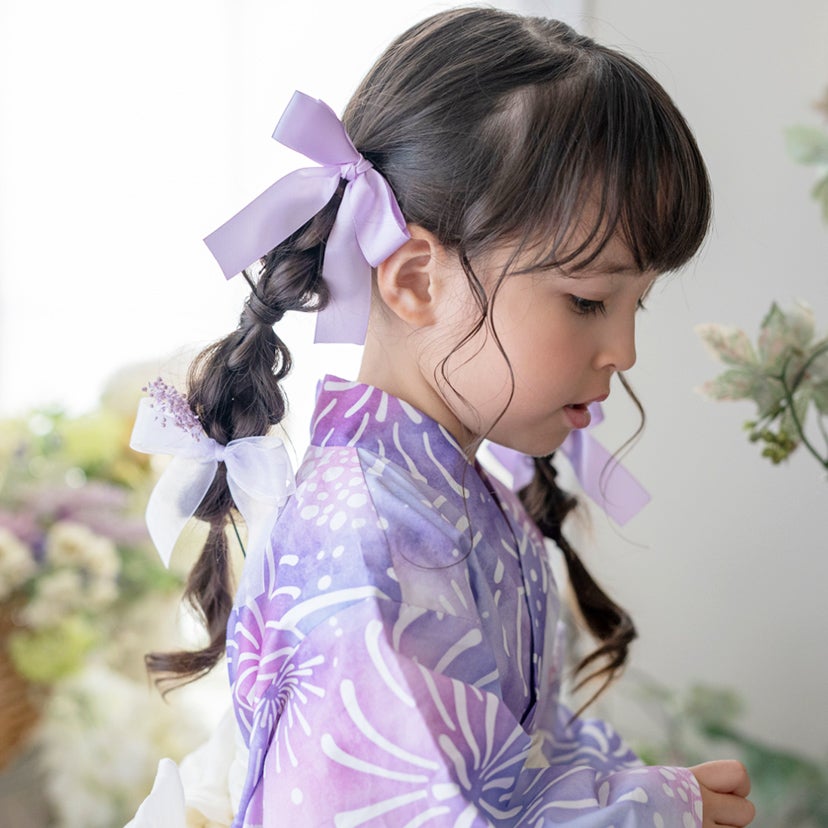リボン＆フラワーUピンヘアアレンジセット髪飾り