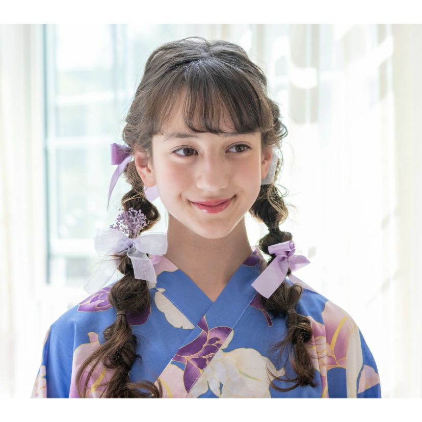 送料無料【超目玉セール】リボン＆フラワー Uピン ヘアアレンジセット