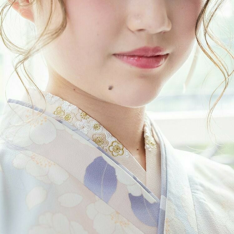 送料無料【卒服最終セール目玉】刺繍入り半衿付き肌襦袢 半襦袢 キッズ