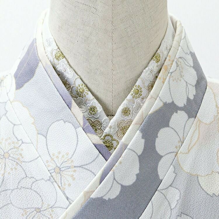 送料無料【卒服最終セール目玉】刺繍入り半衿付き肌襦袢 半襦袢 キッズ
