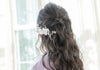 ラインストーン白花コームホワイトフラワービジューヘアコームキャサリンコテージ