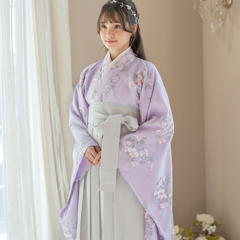 袴セット卒業式卒園式着付け簡単刺繍入り袴和装セットジュニア女の子[着物上衣/袴/袴下帯/帯枕]赤白黒緑卒服小学生子供[110120130140150160cm]キッズ和服小学校通販購入