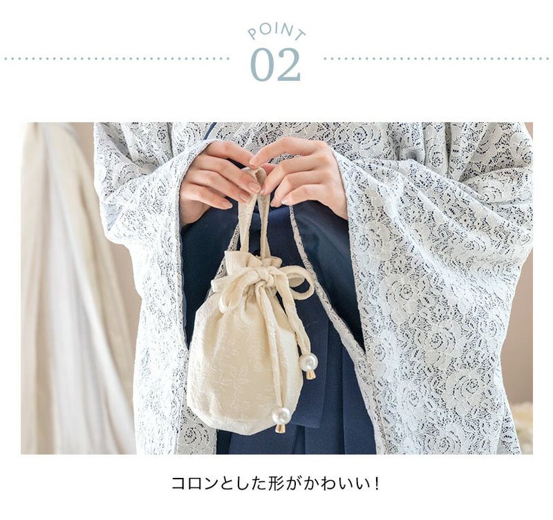 送料無料女の子 七五三 膨れジャガード 巾着バッグ 和装アクセサリー 