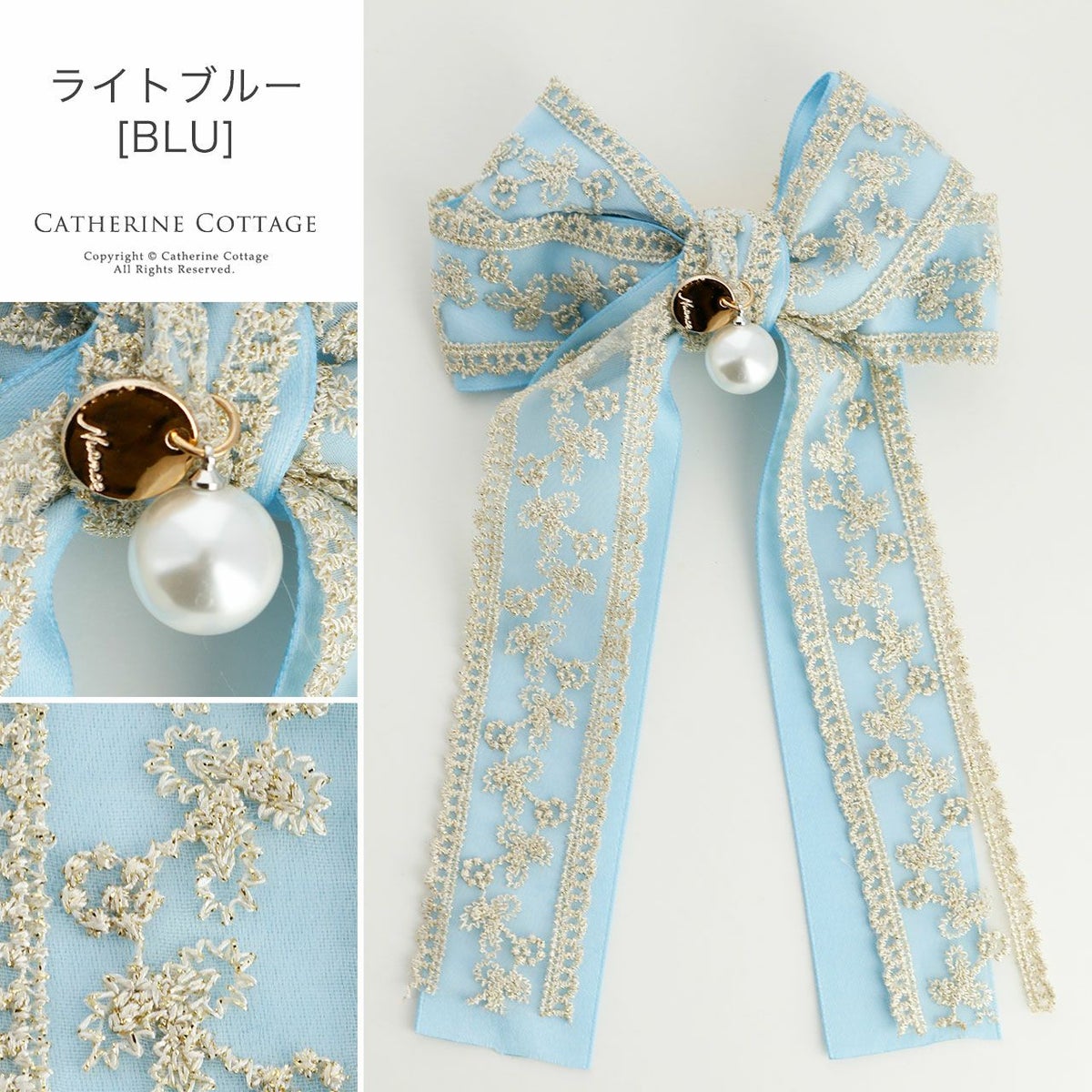 プリンセスリボンヘアクリップ髪飾りアクセサリーヘアアクセサリーキッズ大人YUP6