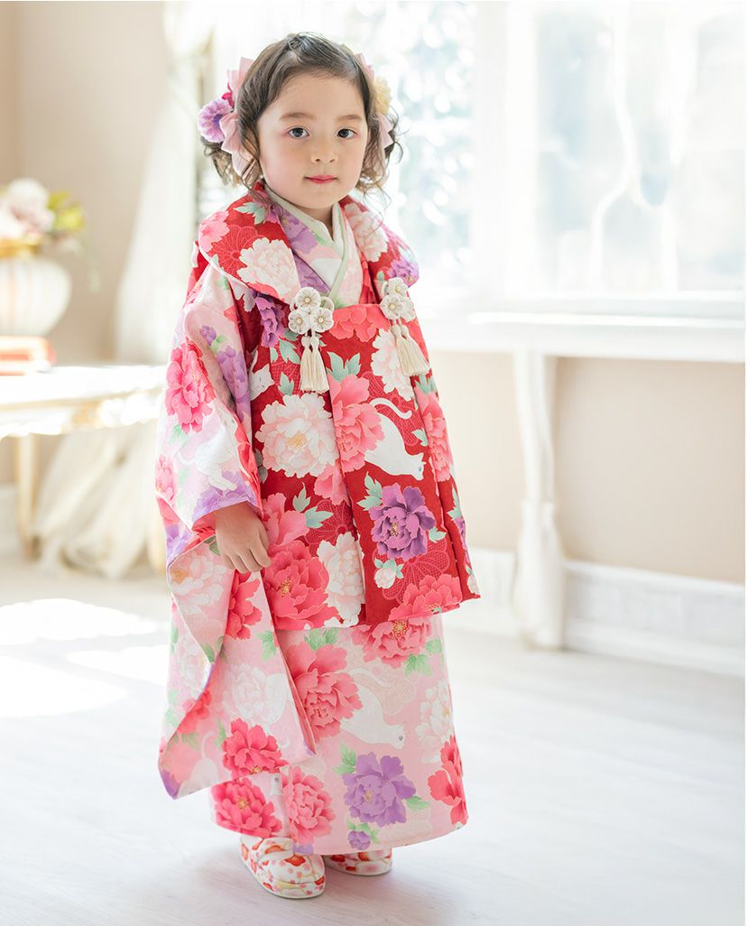 送料無料【超目玉セール】花柄鼻緒のスリッポン 七五三 草履風 3歳 5歳