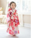 花柄鼻緒のスリッポン 七五三 草履風 3歳 5歳 女児 753 歩きやすい 痛くない 脱げにくい ストラップ 和柄 和風 和装 靴 子供靴 履物