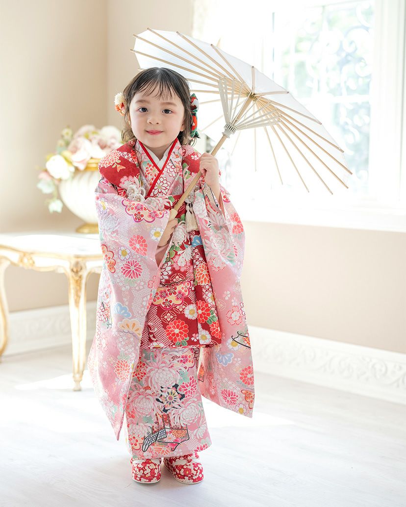 送料無料【超目玉セール】花柄鼻緒のスリッポン 七五三 草履風 3歳 5歳