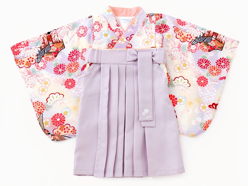 ひな祭り桃の節句ベビー服袴ロンパース女の子[708090cmお宮参りピンク紫はかま和服お宮参りお食い初めカバーオール花柄矢絣うさぎ和装初節句七五三結婚式0才1才2才出産祝いギフト]