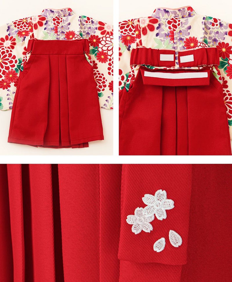 送料無料【超目玉セール】ベビー袴ワンピース 女の子 袴風 ベビー服 