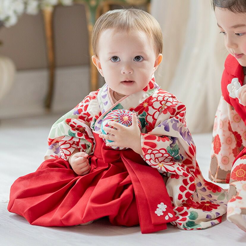 送料無料【超目玉セール】ベビー袴ワンピース 女の子 袴風 ベビー服