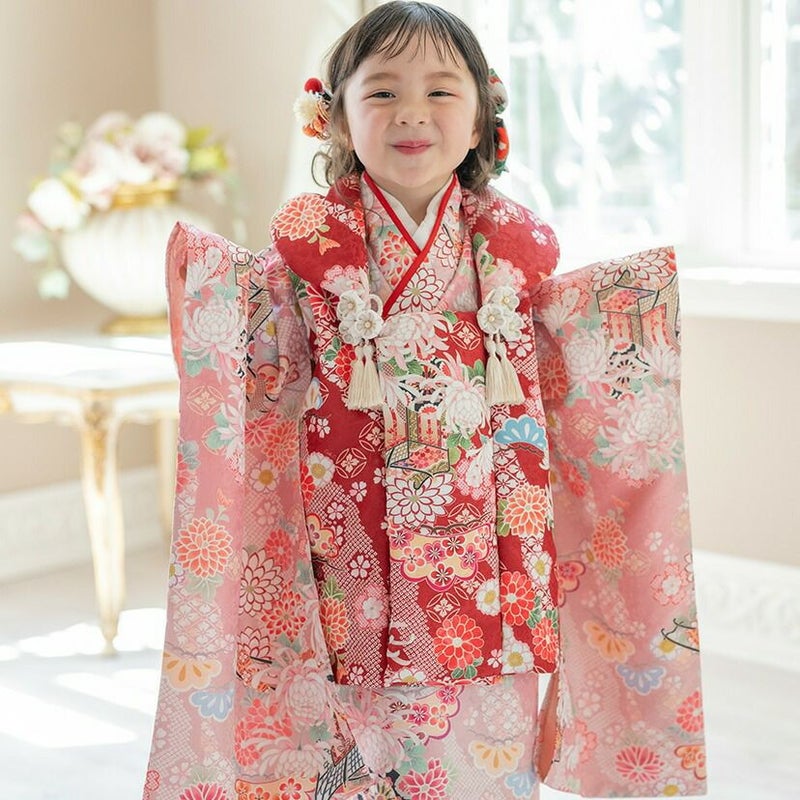 送料無料【超目玉セール】被布セット 3歳女の子 七五三 753 三歳 花柄 