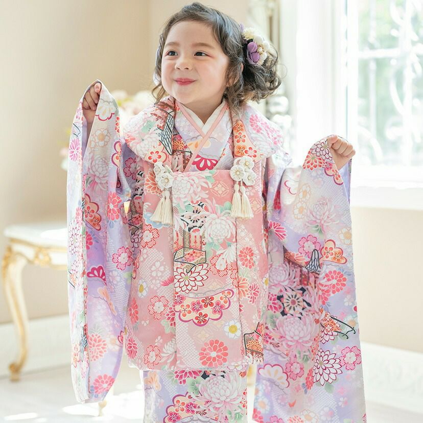 送料無料【超目玉セール】被布セット 3歳女の子 七五三 753 三歳 花柄